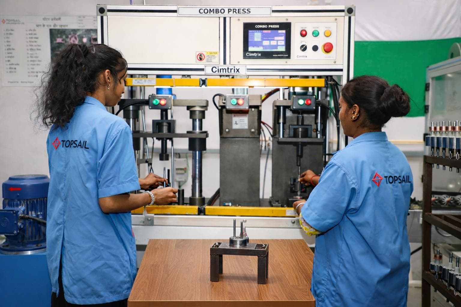 Product development and engineering team at work inside the Topsail Silvassa facility