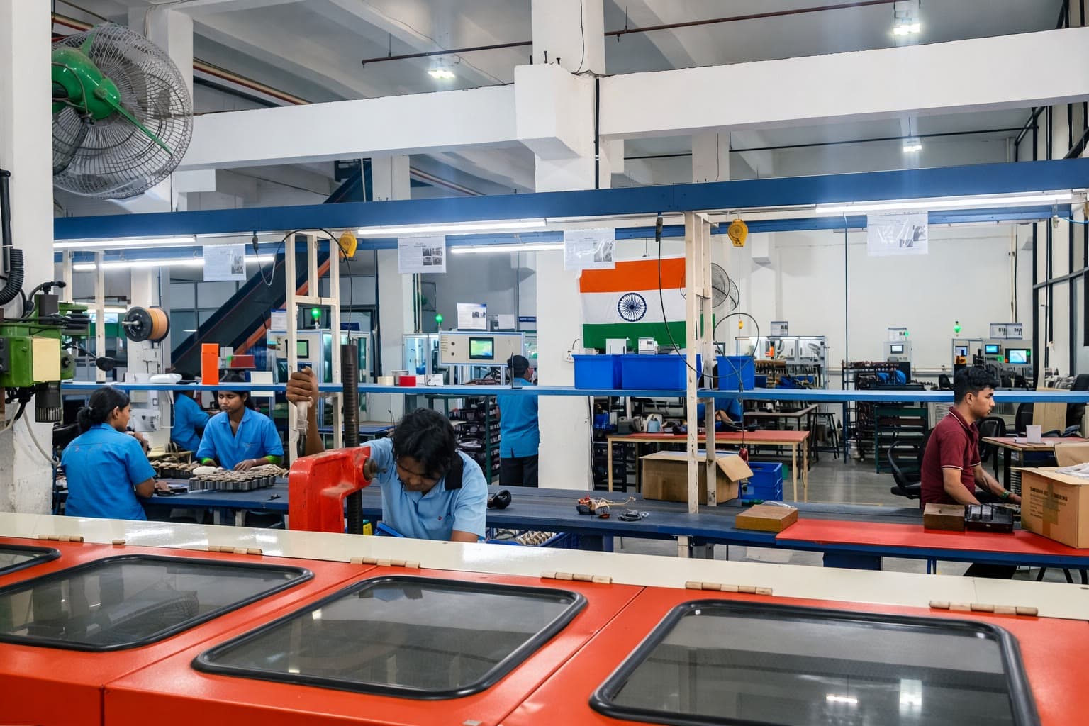 Production line at the Topsail factory