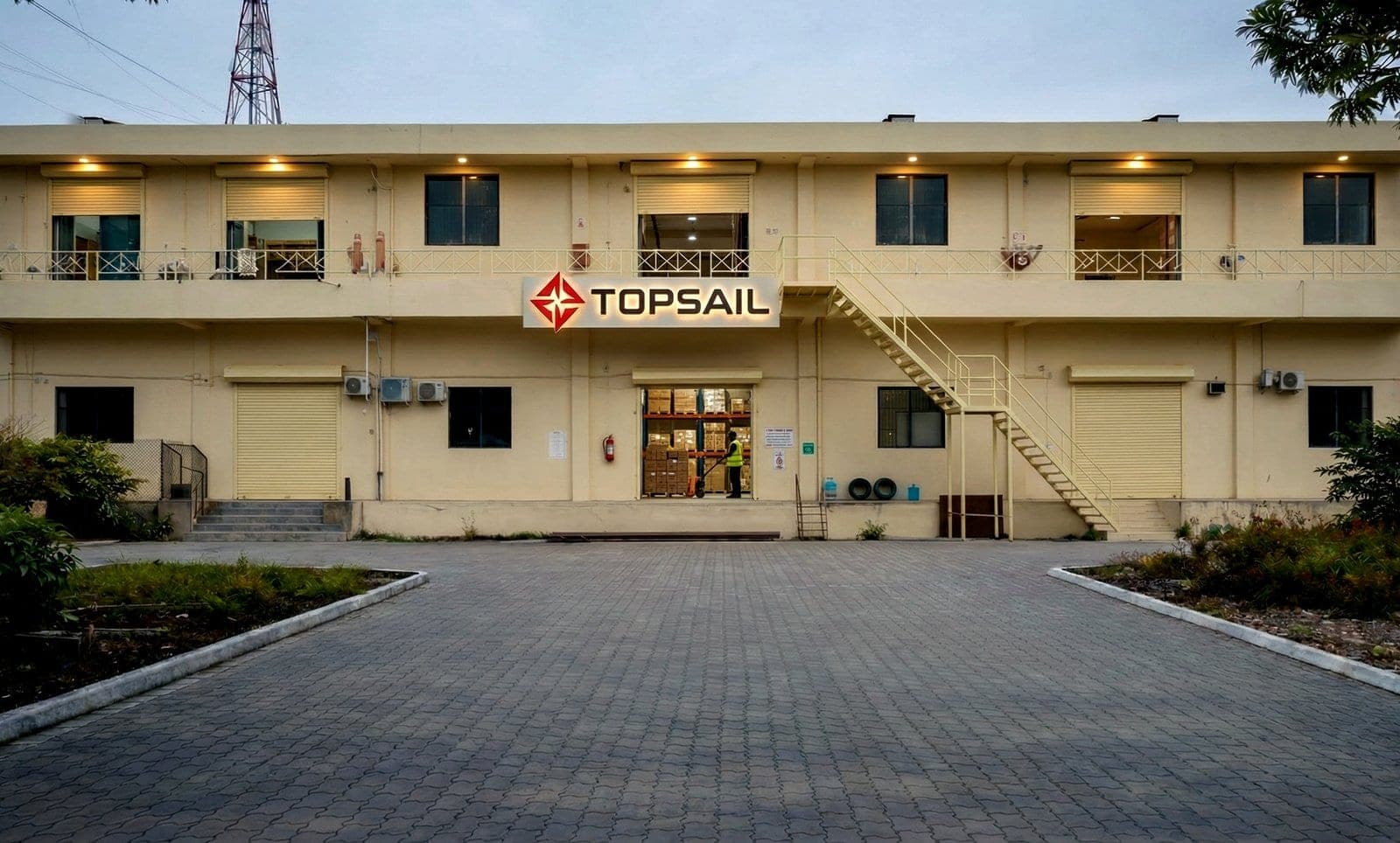 Front of Topsail Appliances' Silvassa factory, where moulding, motor winding and assembly run under one roof